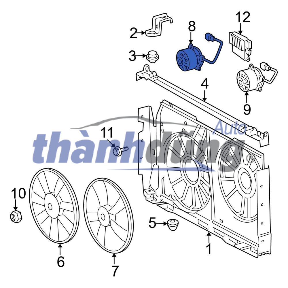 quạt gió két nước, quạt gió động cơ, quạt dàn nóng
