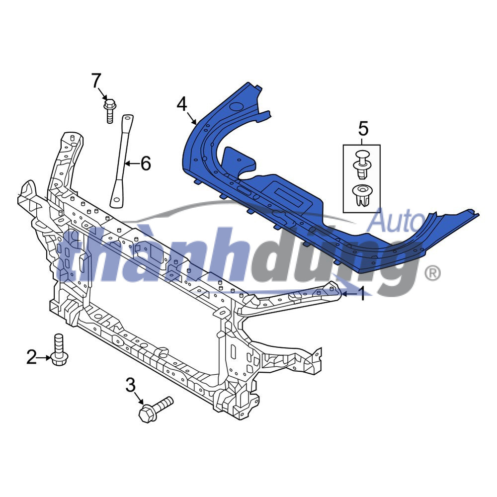 ốp che khóa nắp capo