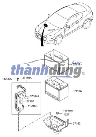 khay đựng bình ắc quy, giá đỡ bình ắc quy