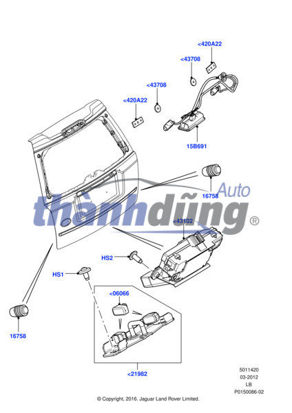 ổ ngậm cốp, công tắc mở cốp