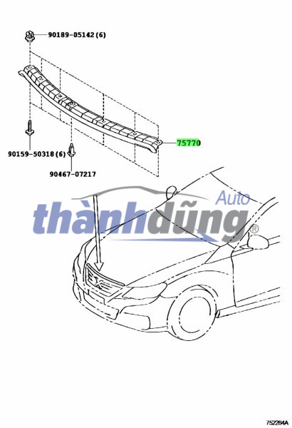 nẹp mạ capo. nẹp mạ nắp capo, nẹp xi capo